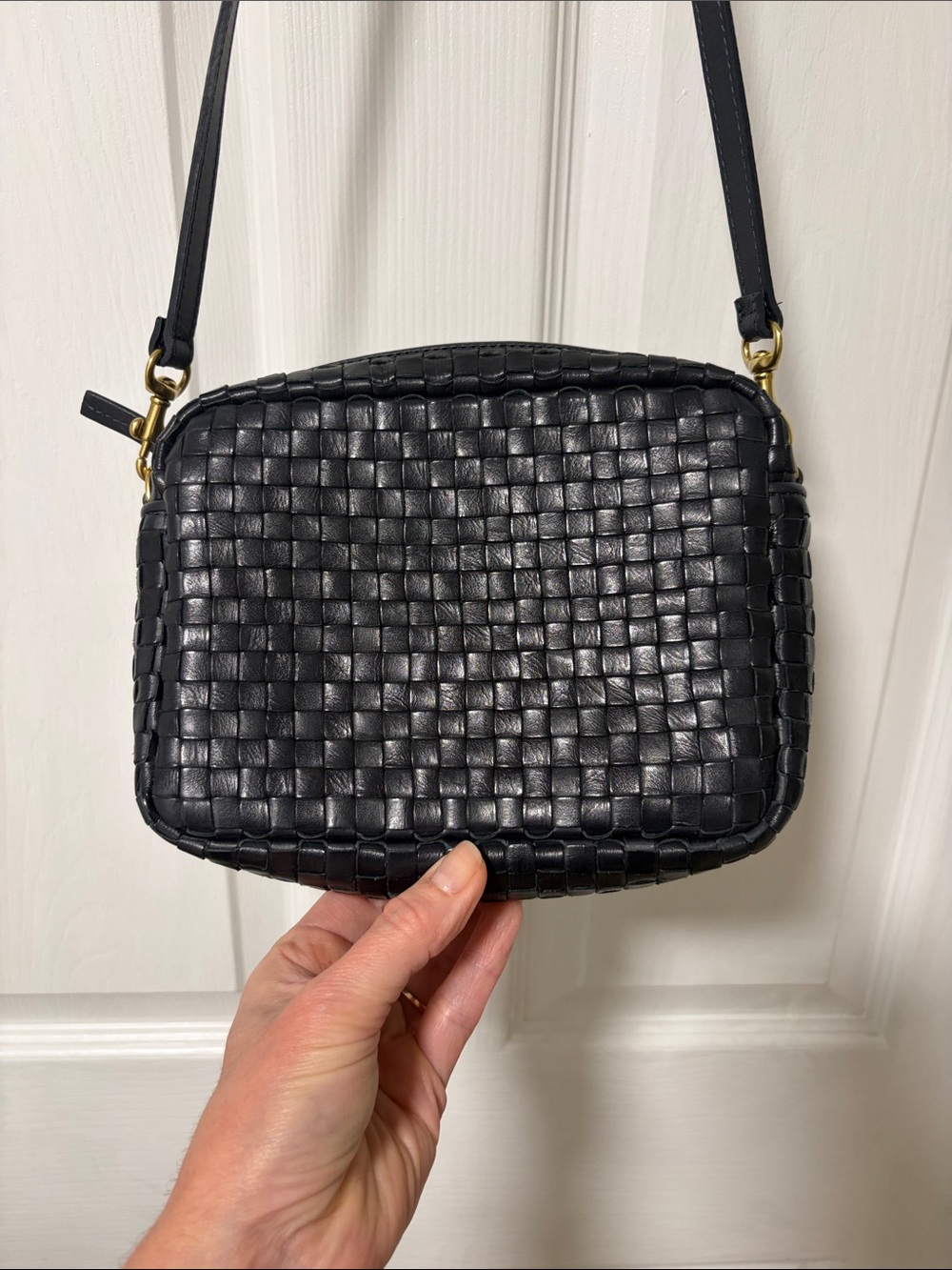 Clare V. Deep Navy Woven Leather Crossbody Bag – Worn Once - Picture 11 of 11